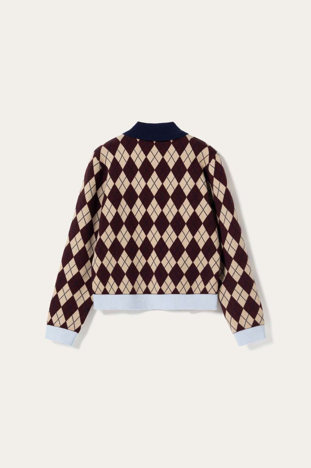 N-Makayla Knit Diya Burgundy Check