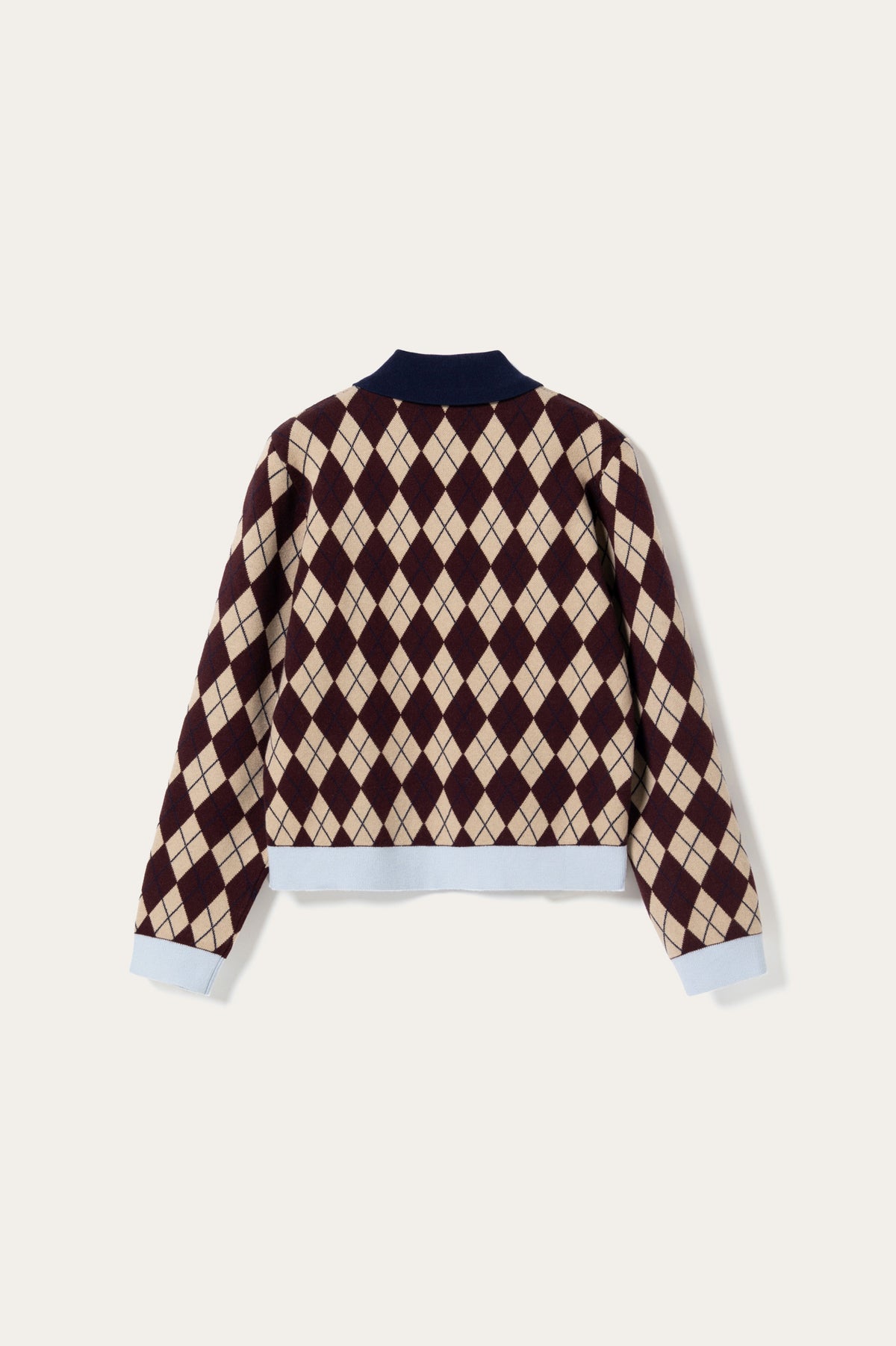 N-Makayla Knit Diya Burgundy Check