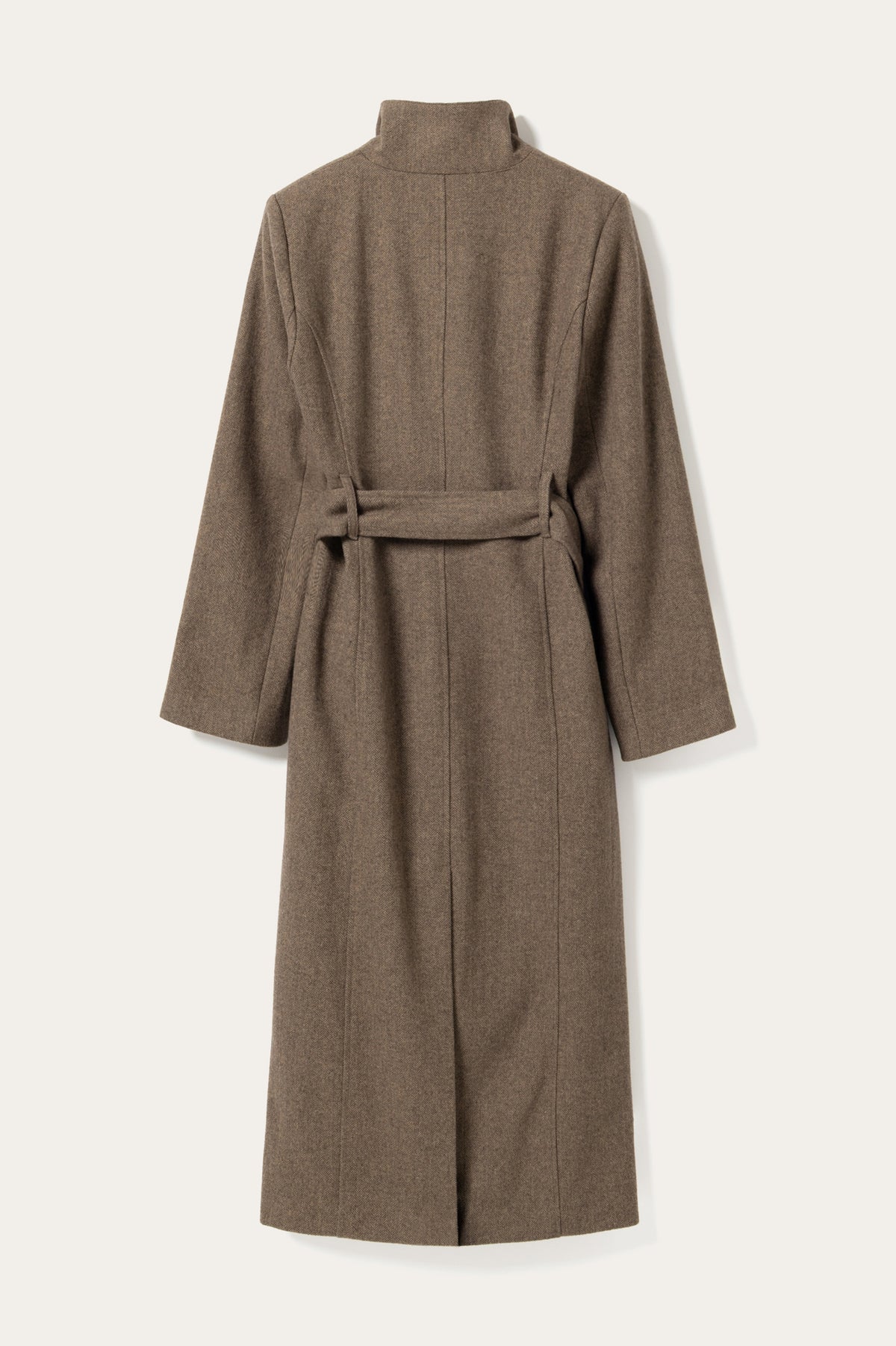 N-Maddy Coat Brown Herringbone