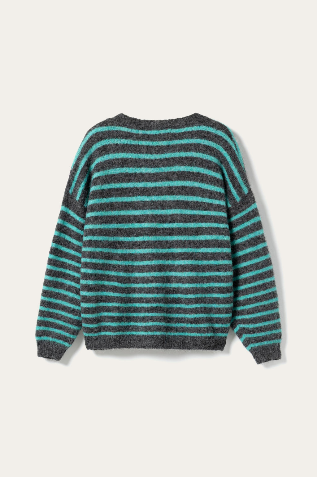 N-Mafaldane Knit Grey Turquoise Stripe