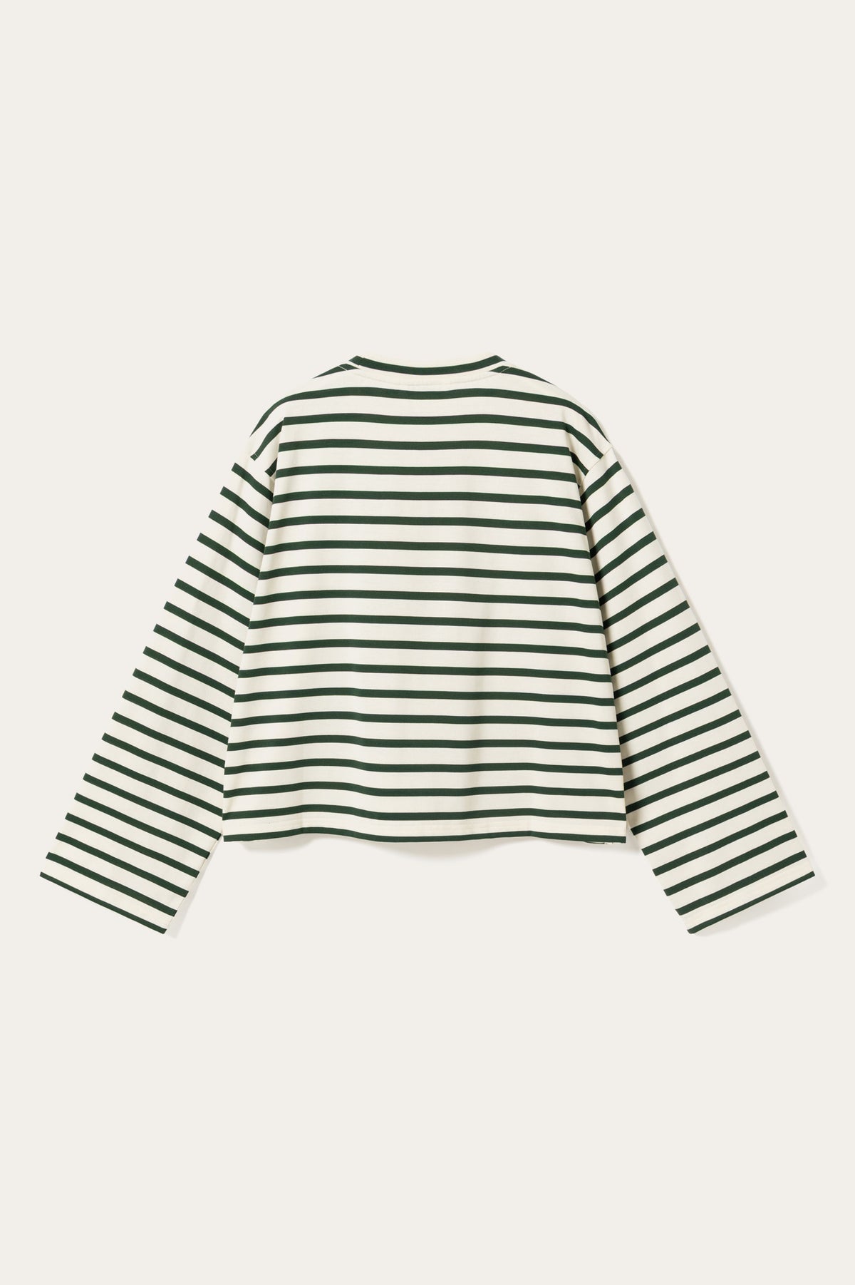 N-Maple LS T-Shirt Eton Ivory Green Stripe