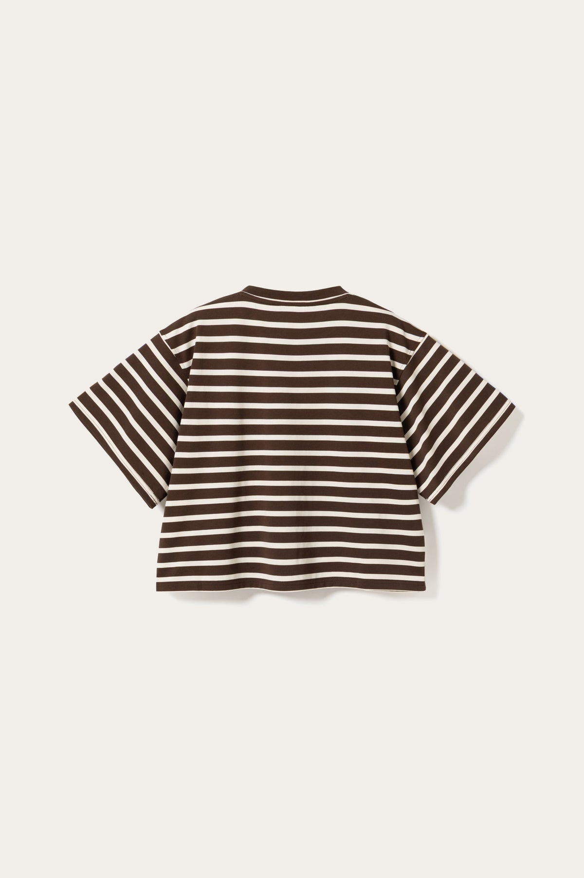 N-Maple T-Shirt Eton Brown Ivory Stripe