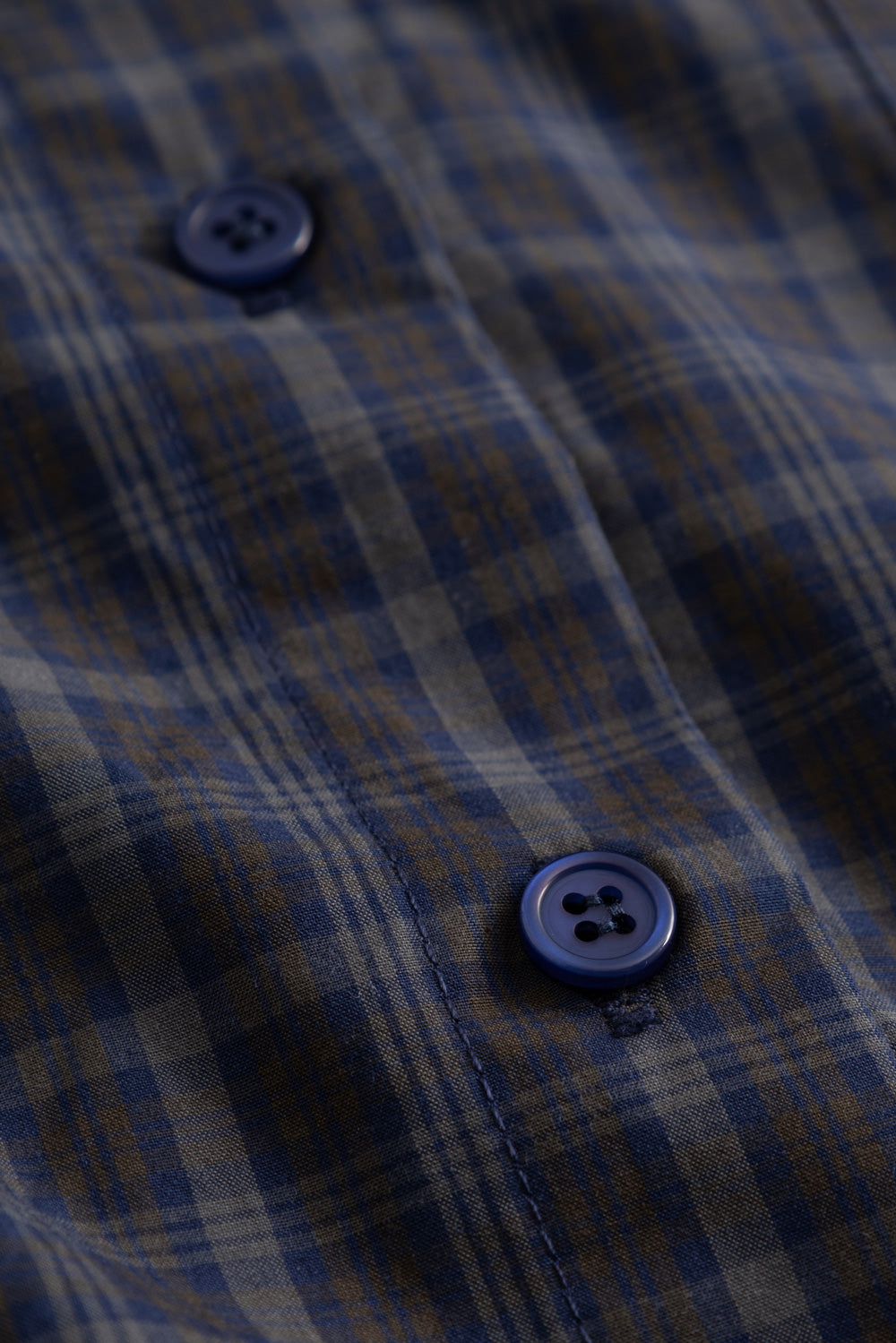N-Marlon C Shirt Dodie Brown Blue Check