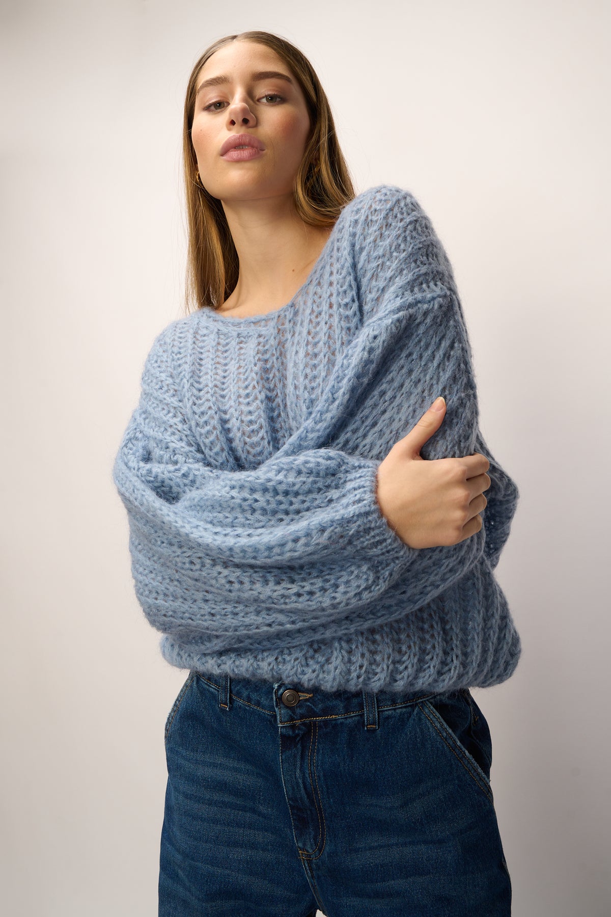 Joseph Knit Sweater Dusty Blue
