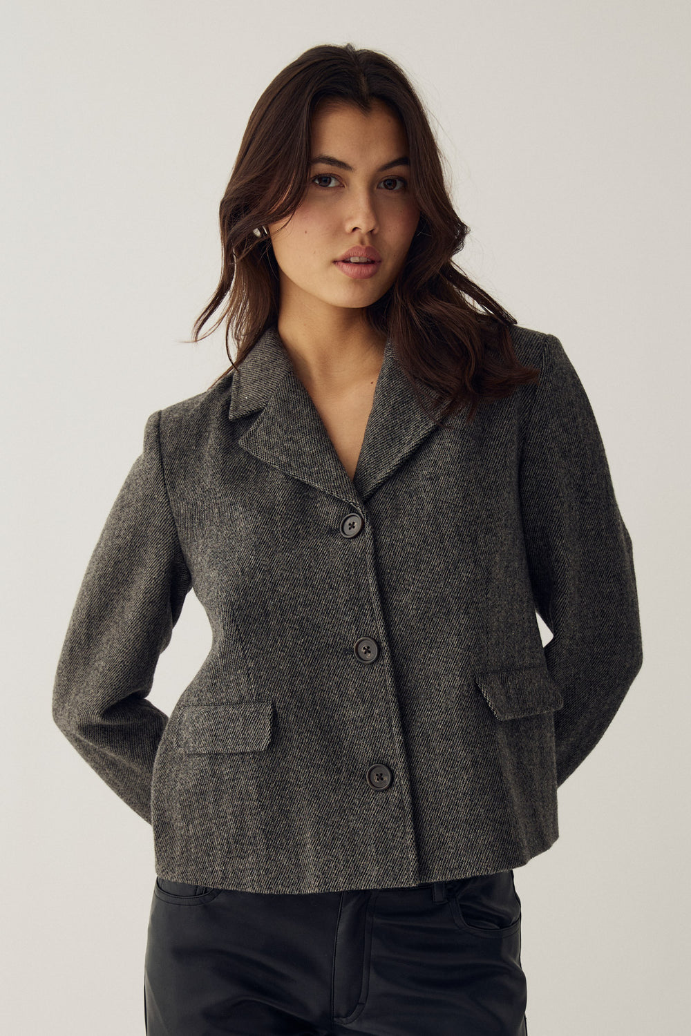 N-Laurica Jacket Grey Brown Mix
