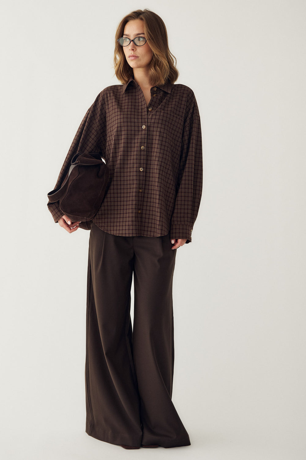 N-Lisa Shirt Devana Brown Check