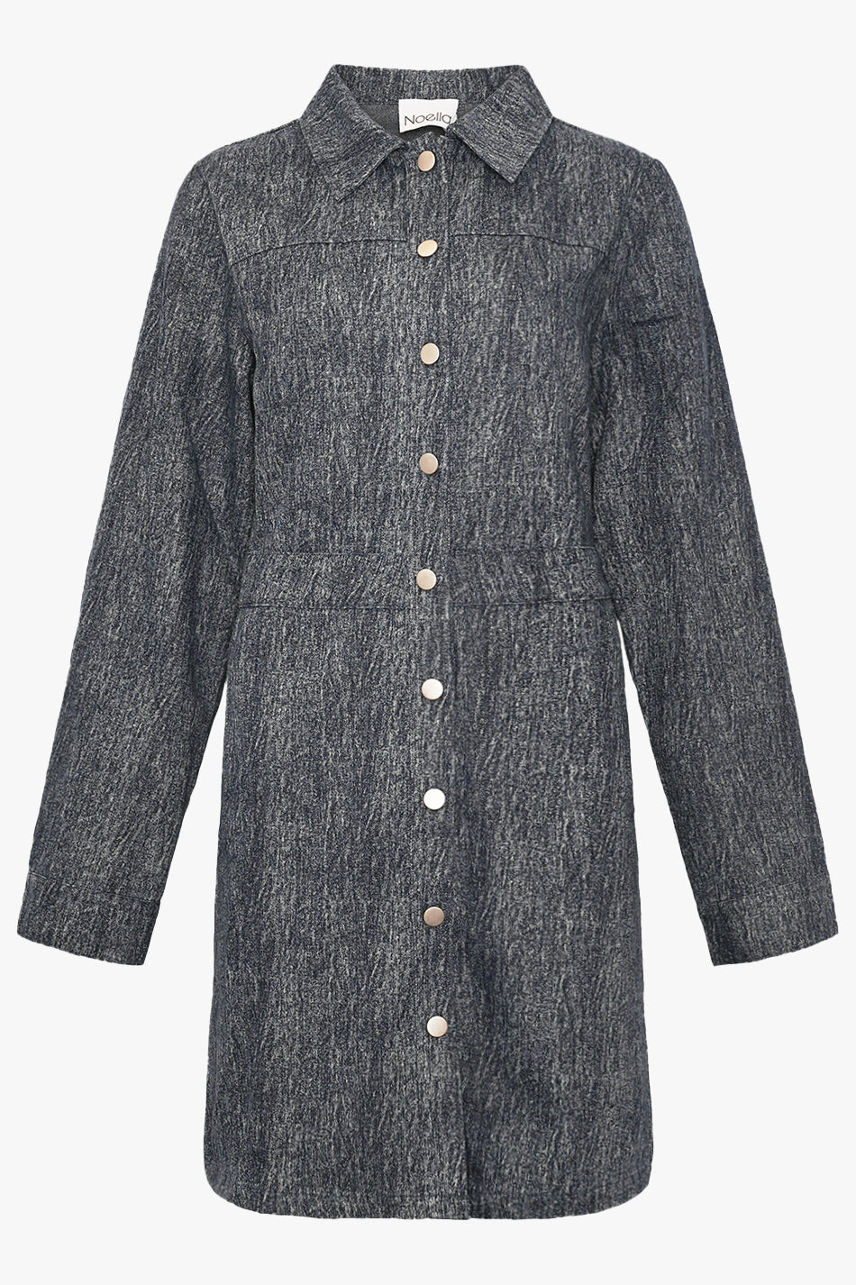 Noellas Benita Ls Dress Blue Snow Wash. Køb Kjoler hos www.noillafashion.com
