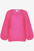 Noellas Joseph Knit Sweater Bright Pink. Køb Striktrøjer hos www.noillafashion.com