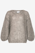 Noellas Joseph Knit Sweater Light Grey. Køb Striktrøjer hos www.noillafashion.com