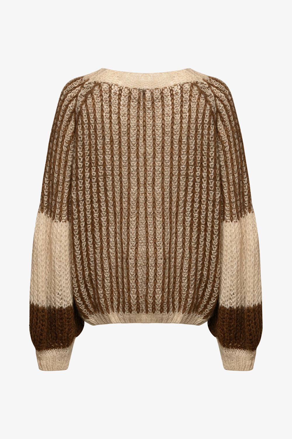 Noellas Liana Knit Sweater Beige/brown. Køb Striktrøjer hos www.noillafashion.com