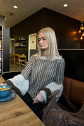 Noellas Liana Knit Sweater Beige/brown. Køb Striktrøjer hos www.noillafashion.com