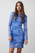 Noellas Kylo Dress Tobi Blue Print. Køb Kjoler hos www.noillafashion.com