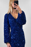 Noellas Teagan LG Dress Royal Blue. Køb Kjoler hos www.noillafashion.com