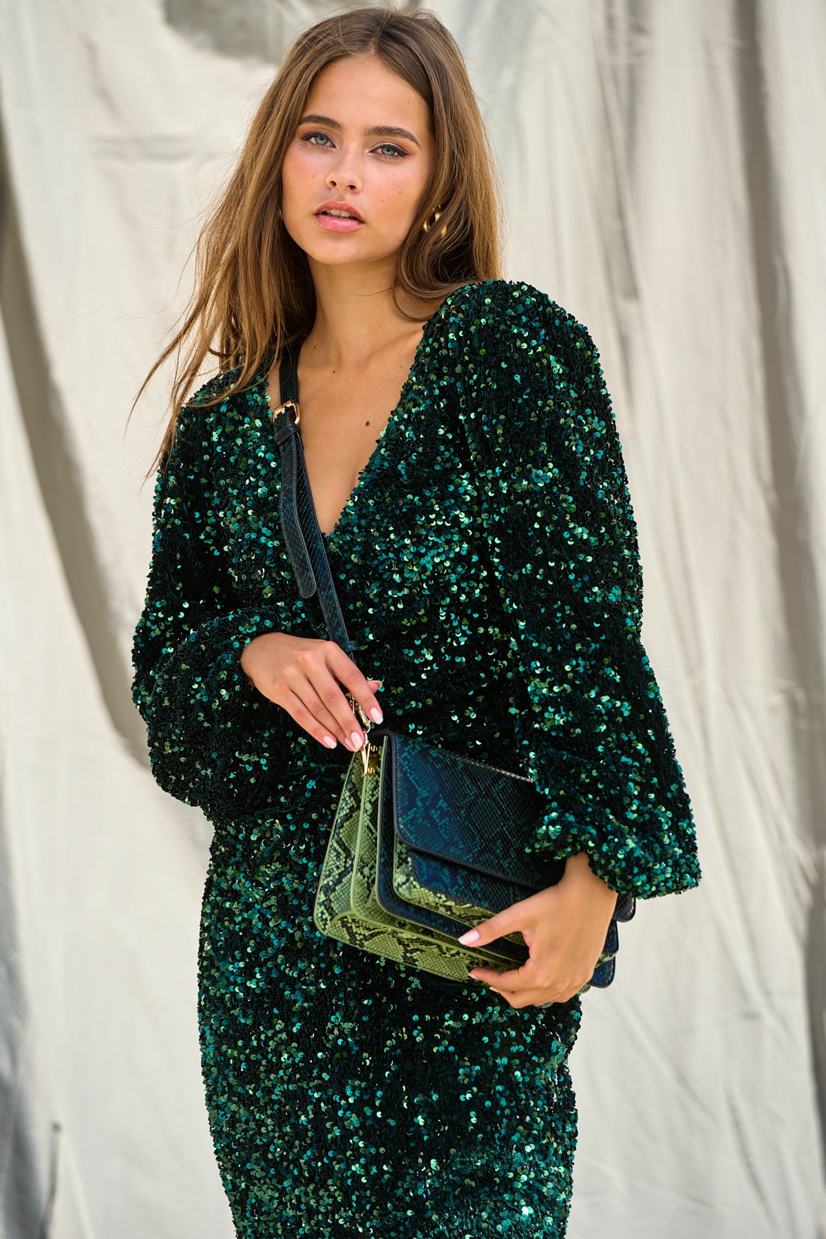 Noellas Teagan Lg. Dress Green. Køb Kjoler hos www.noillafashion.com