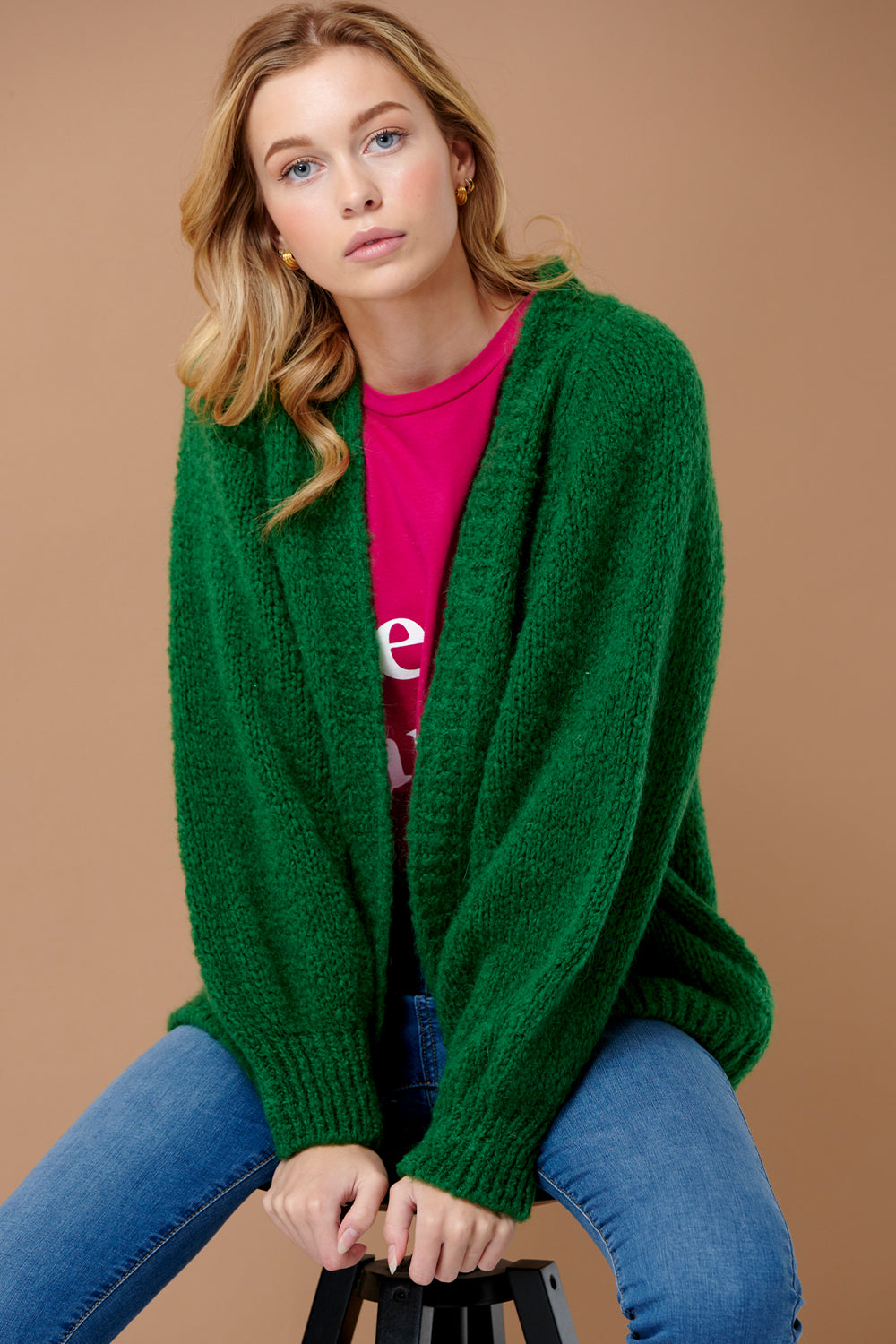 Noellas Fora Knit Cardigan Green. Køb Cardigans hos www.noillafashion.com